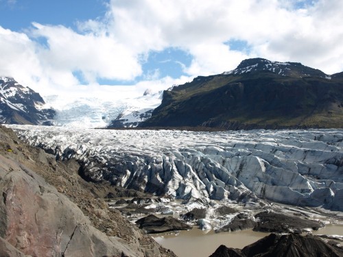 Lengua del glaciar Svinafelljökull
